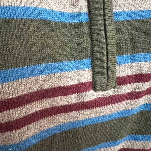Vintage L.L. Bean Zip Up Cotton/Cashmere Pullover Sweater - Picture 6 of 8